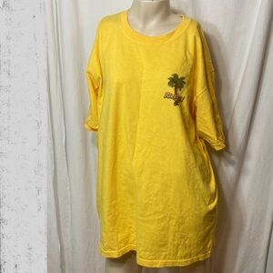Men’a Rietveld surf Hawaii tiki t-Shirt yellow large